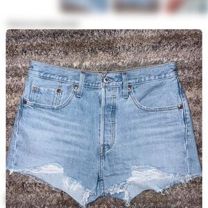 Levi Denim Blue Women Shorts
